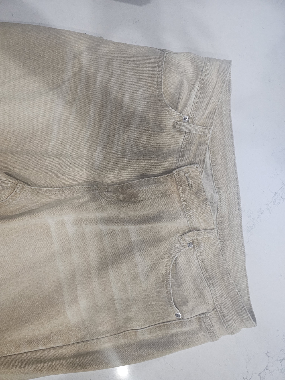 Neutral Beige Denim Jeans